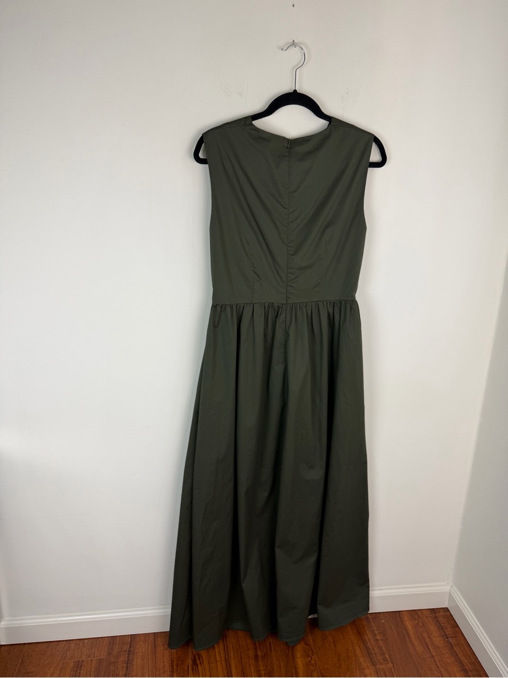 DISSH Ramsey Dark Olive Cotton Midi Dress Size 12 - Picture 4 of 5